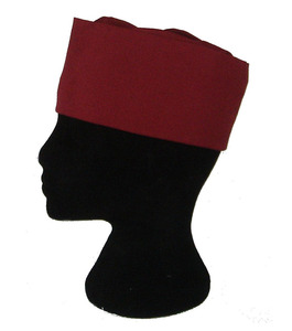 暗紅布帽