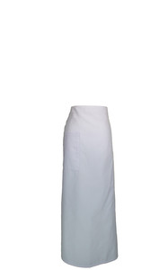 A405白色半身圍裙