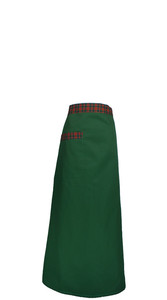 A407-2綠配格花腰帶半身圍裙