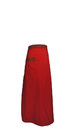 A407-1紅配格花腰帶半身圍裙